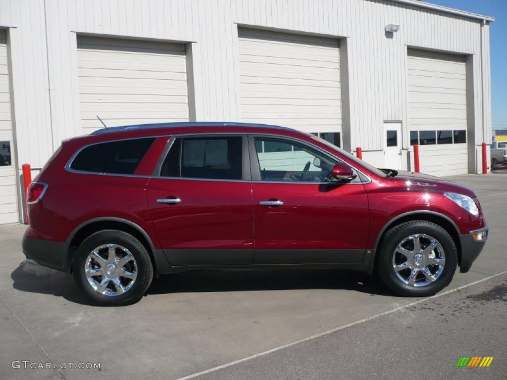 2009 Enclave CXL AWD - Red Jewel Tintcoat / Cocoa/Cashmere photo #6