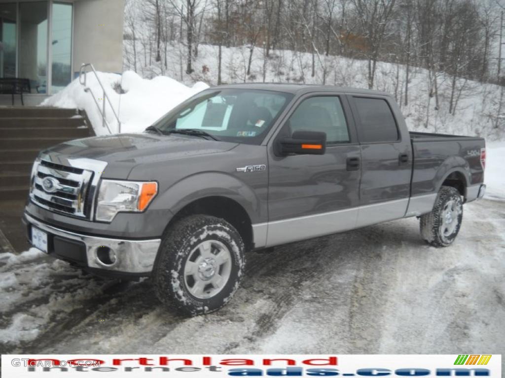 2010 F150 XLT SuperCrew 4x4 - Sterling Grey Metallic / Medium Stone photo #2