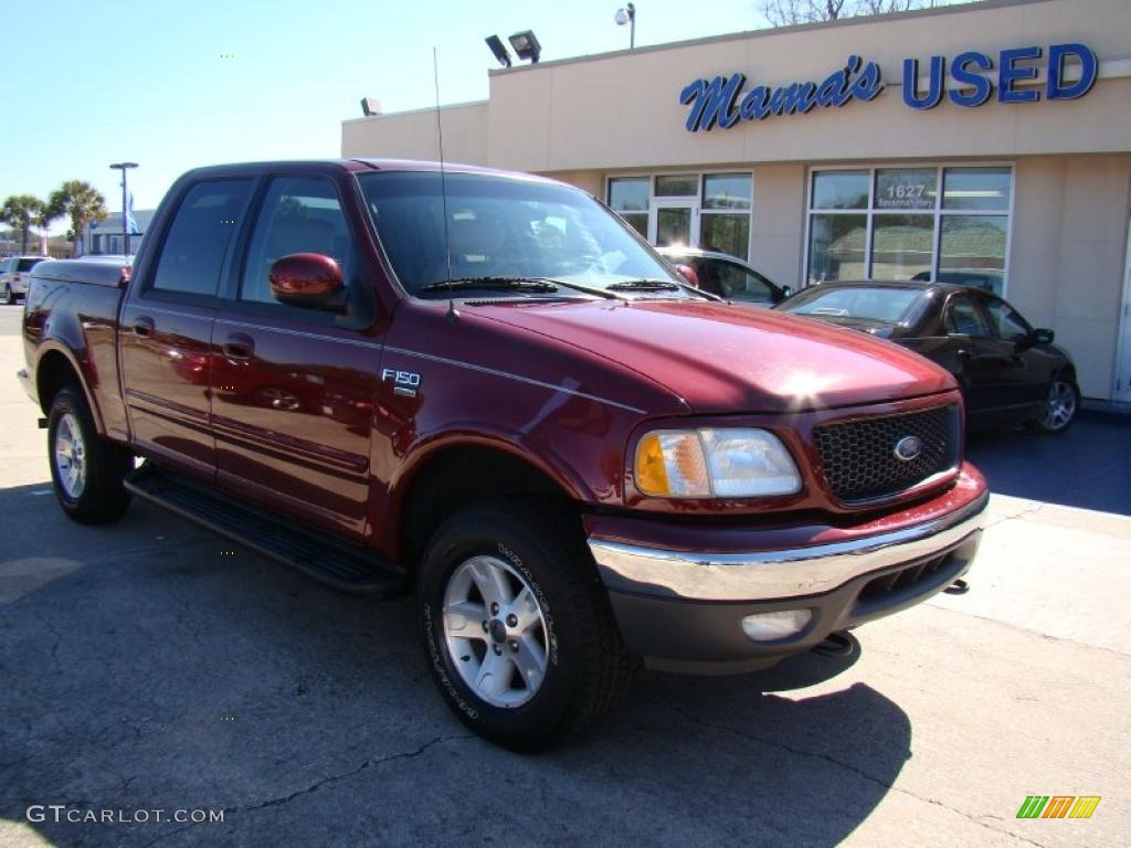 2003 F150 FX4 SuperCrew 4x4 - Toreador Red Metallic / Medium Parchment Beige photo #2