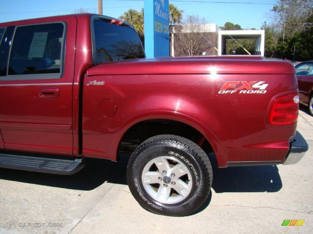 2003 F150 FX4 SuperCrew 4x4 - Toreador Red Metallic / Medium Parchment Beige photo #35