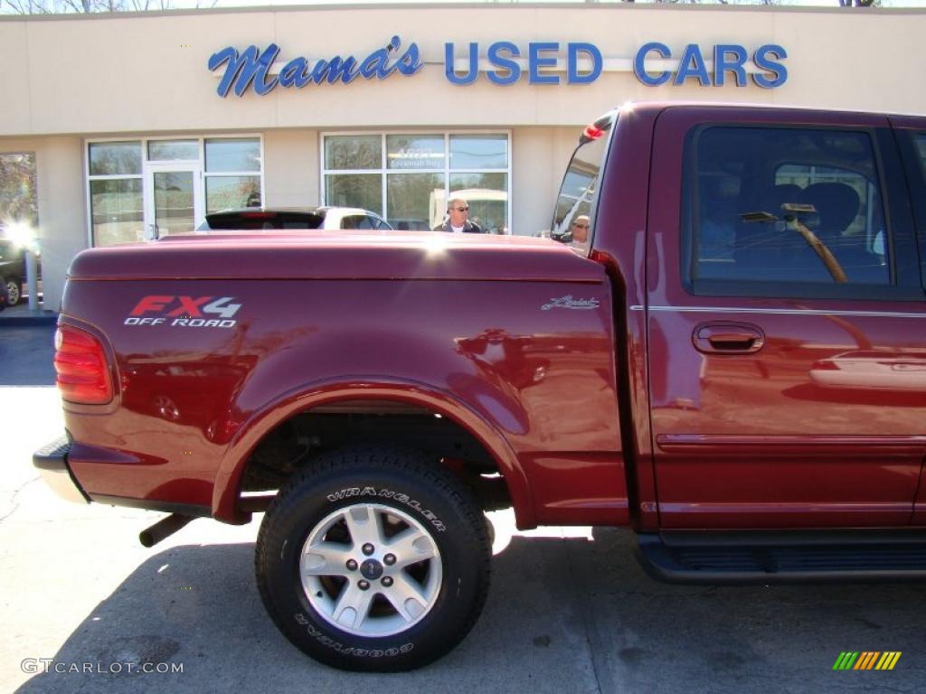 2003 F150 FX4 SuperCrew 4x4 - Toreador Red Metallic / Medium Parchment Beige photo #36