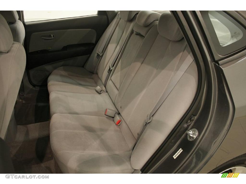 2008 Elantra SE Sedan - Carbon Gray Metallic / Gray photo #18