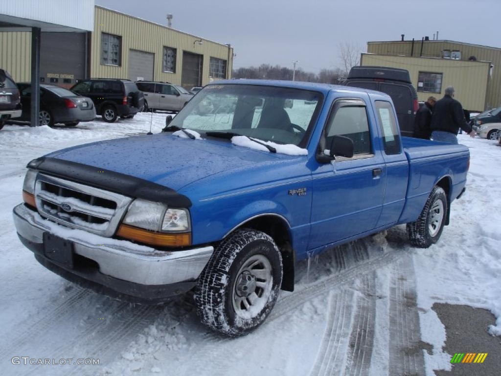 1999 Ranger XLT Extended Cab - Bright Atlantic Blue Metallic / Dark Graphite photo #1