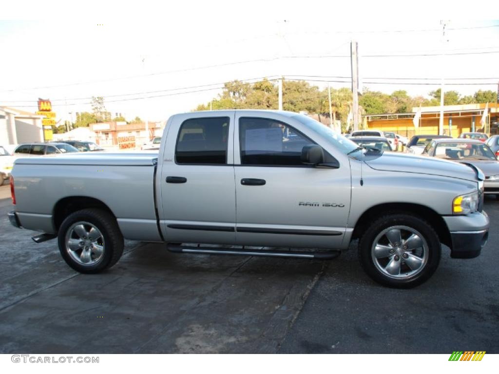 2002 Ram 1500 SLT Quad Cab - Bright Silver Metallic / Dark Slate Gray photo #5