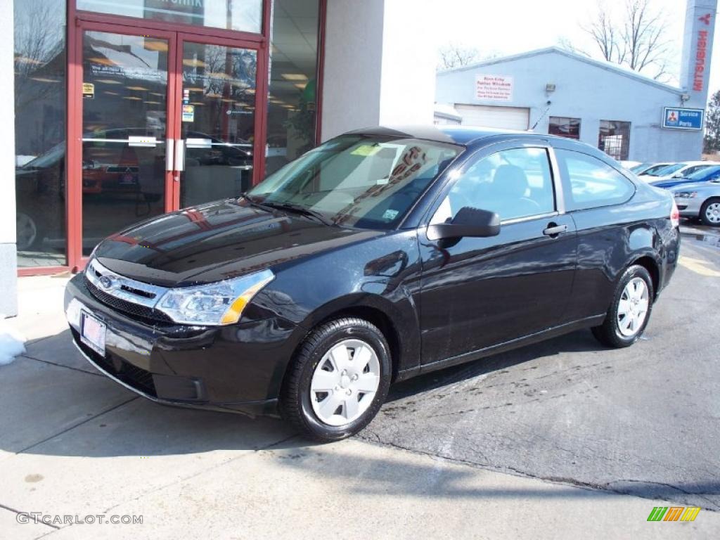 2008 Focus S Coupe - Black / Medium Stone photo #1