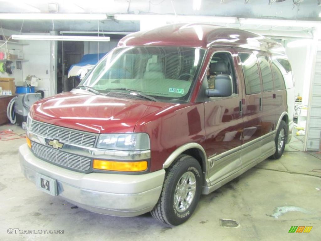 2003 Express 1500 Wheelchair Access Conversion Van - Berry Red Metallic / Medium Dark Pewter photo #21