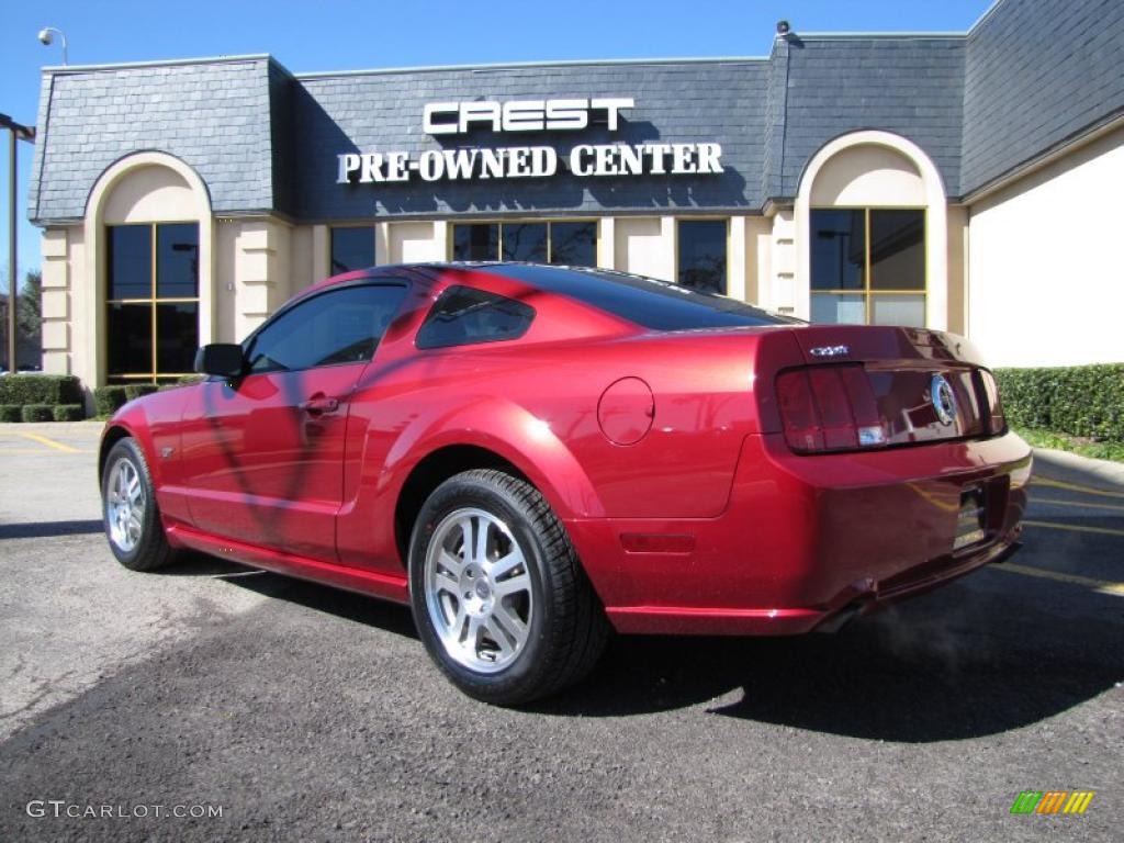2005 Mustang GT Premium Coupe - Redfire Metallic / Medium Parchment photo #5