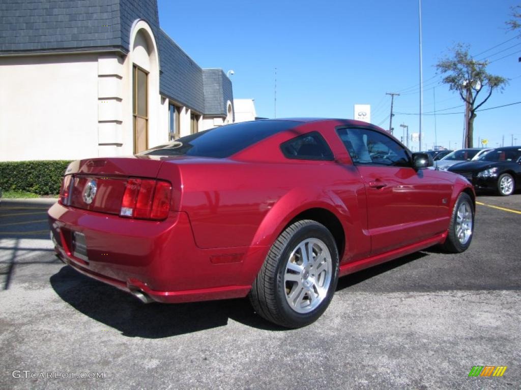 2005 Mustang GT Premium Coupe - Redfire Metallic / Medium Parchment photo #6