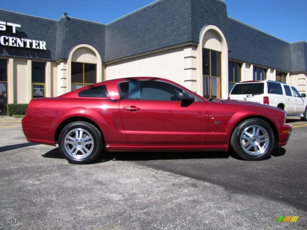 2005 Mustang GT Premium Coupe - Redfire Metallic / Medium Parchment photo #7