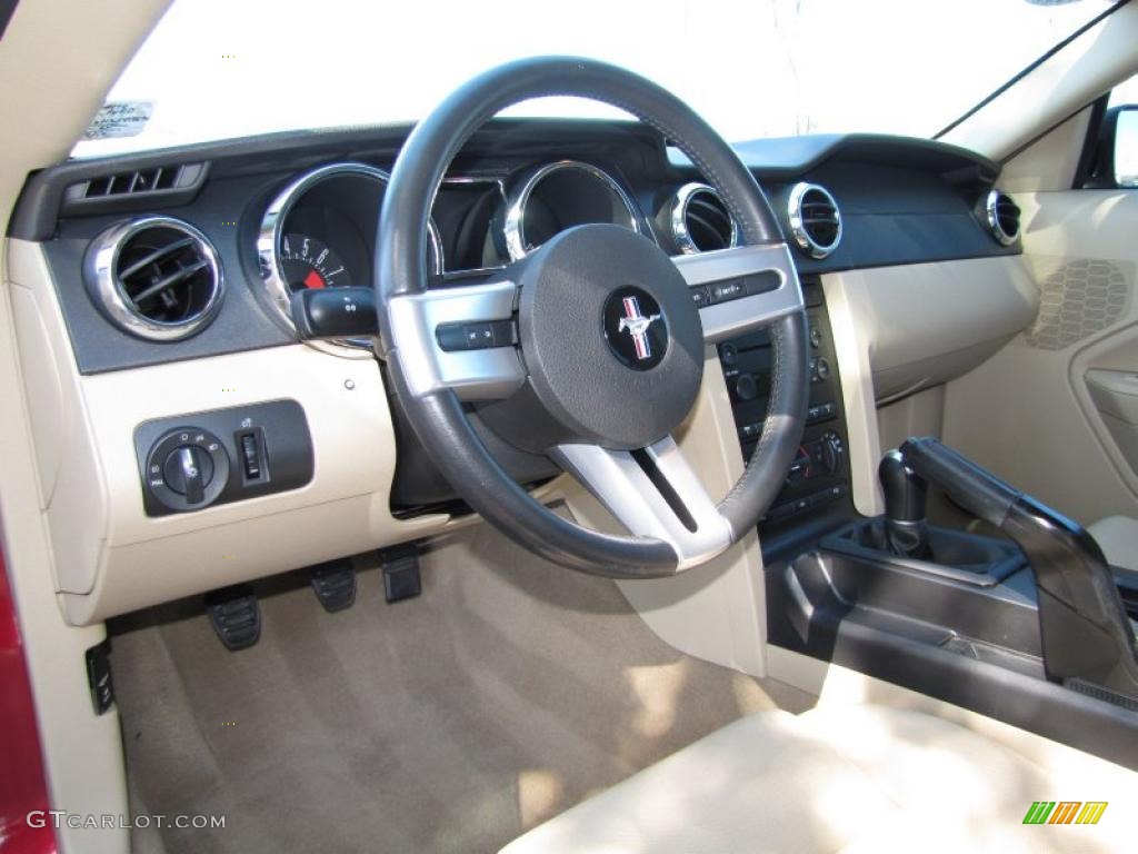 2005 Mustang GT Premium Coupe - Redfire Metallic / Medium Parchment photo #12