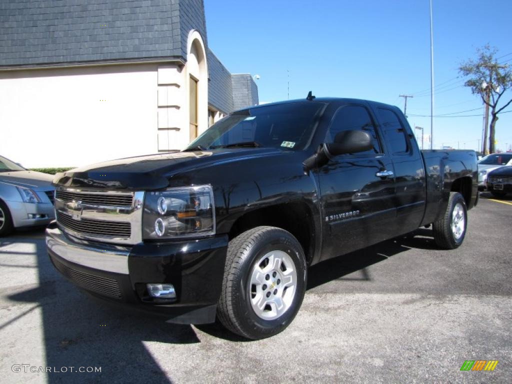 2007 Silverado 1500 LT Extended Cab - Black / Ebony Black photo #3