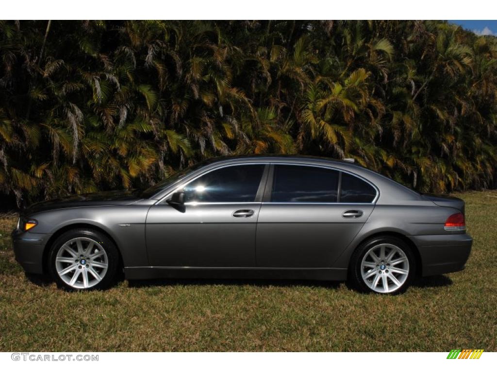 2002 7 Series 745Li Sedan - Titanium Grey Metallic / Flannel Grey photo #2