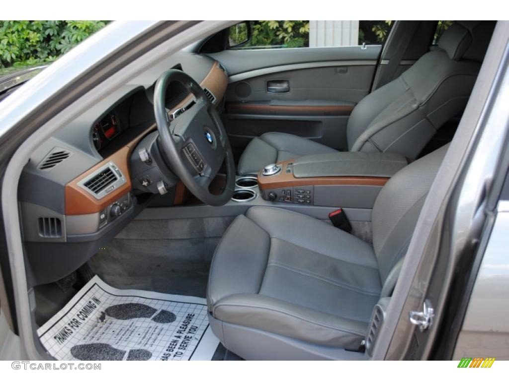 2002 7 Series 745Li Sedan - Titanium Grey Metallic / Flannel Grey photo #15