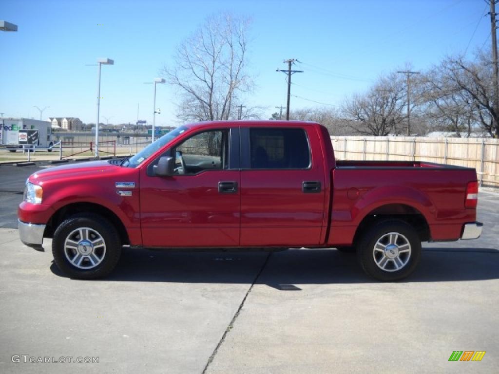 2008 F150 XLT SuperCrew - Redfire Metallic / Medium Flint Grey photo #1