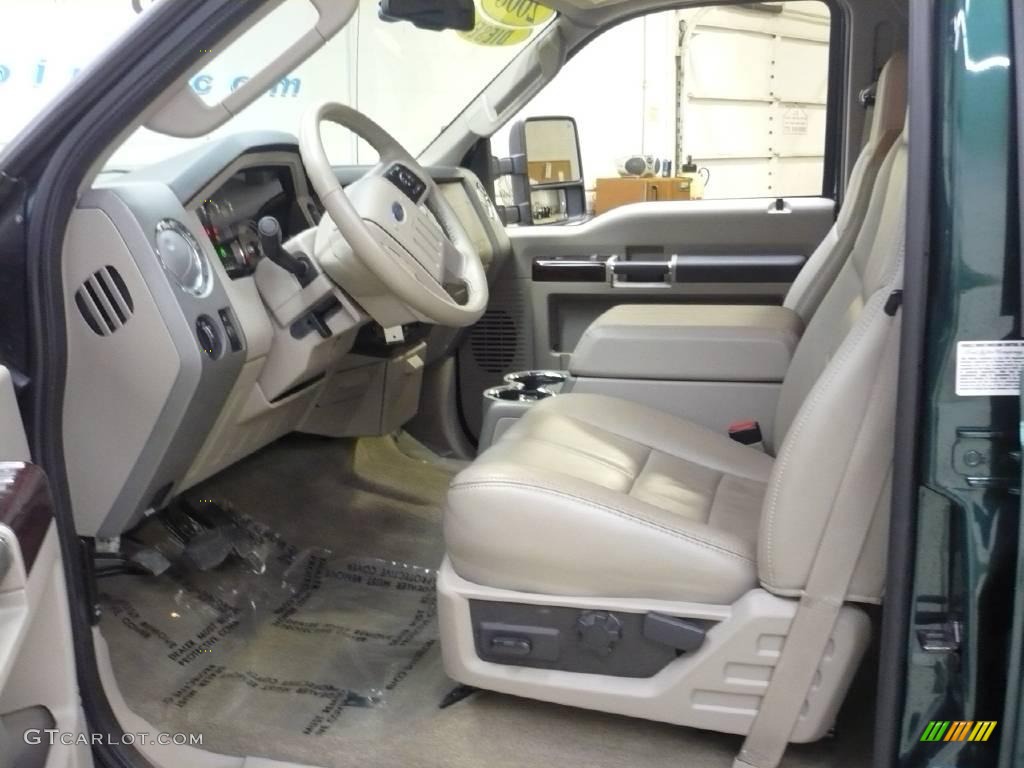 2008 F350 Super Duty Lariat Crew Cab 4x4 - Forest Green Metallic / Camel photo #21