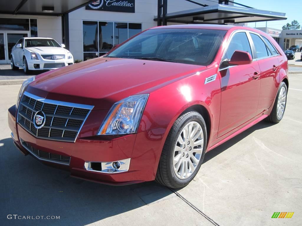 2010 CTS 3.6 Sport Wagon - Crystal Red Tintcoat / Cashmere/Cocoa photo #1