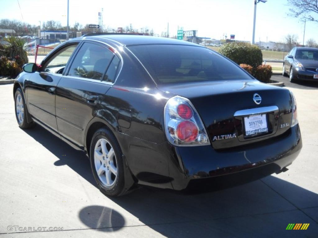 2006 Altima 2.5 SL - Super Black / Charcoal/Gray photo #6