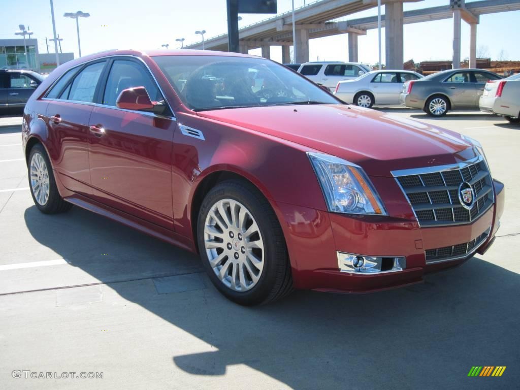 2010 CTS 3.6 Sport Wagon - Crystal Red Tintcoat / Cashmere/Cocoa photo #2