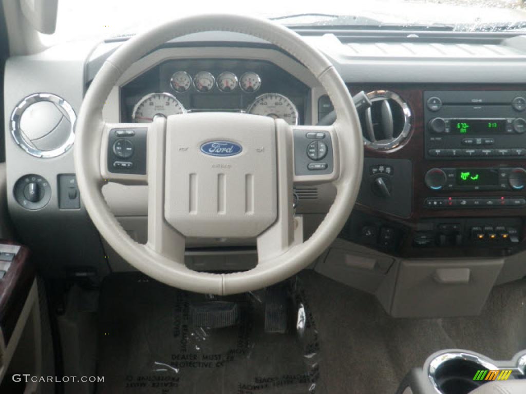 2008 F350 Super Duty Lariat Crew Cab 4x4 - Forest Green Metallic / Camel photo #52