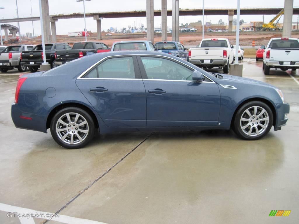 2009 CTS 4 AWD Sedan - Blue Diamond Tri-Coat / Ebony photo #4