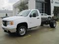 Summit White 2010 GMC Sierra 3500HD Work Truck Regular Cab Dually Chassis