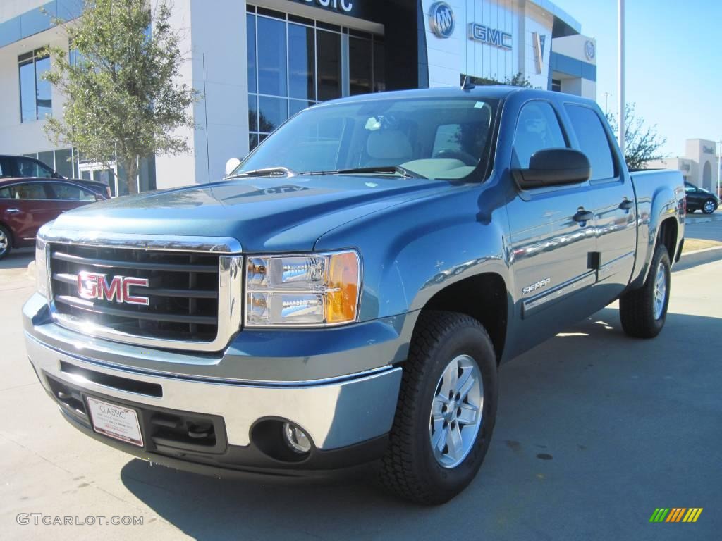 2010 Sierra 1500 SLE Crew Cab 4x4 - Stealth Gray Metallic / Dark Titanium/Light Titanium photo #1