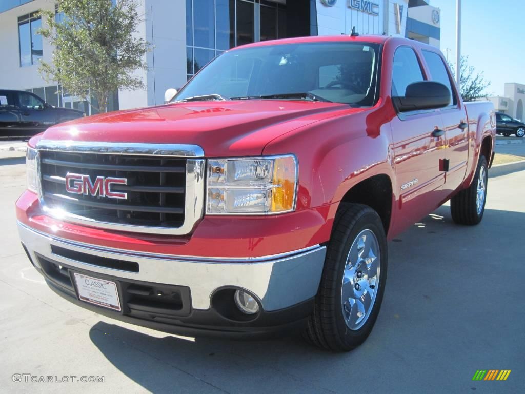 2010 Sierra 1500 SLE Crew Cab - Fire Red / Ebony photo #1