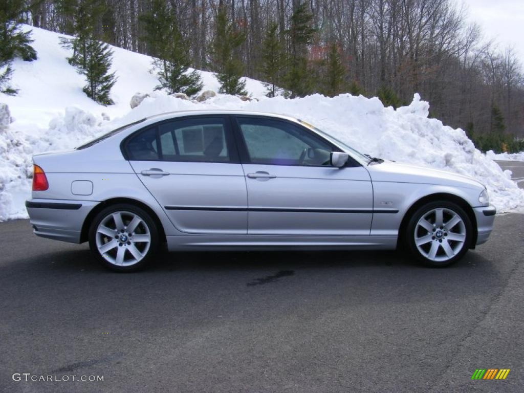 2001 3 Series 325i Sedan - Titanium Silver Metallic / Grey photo #4