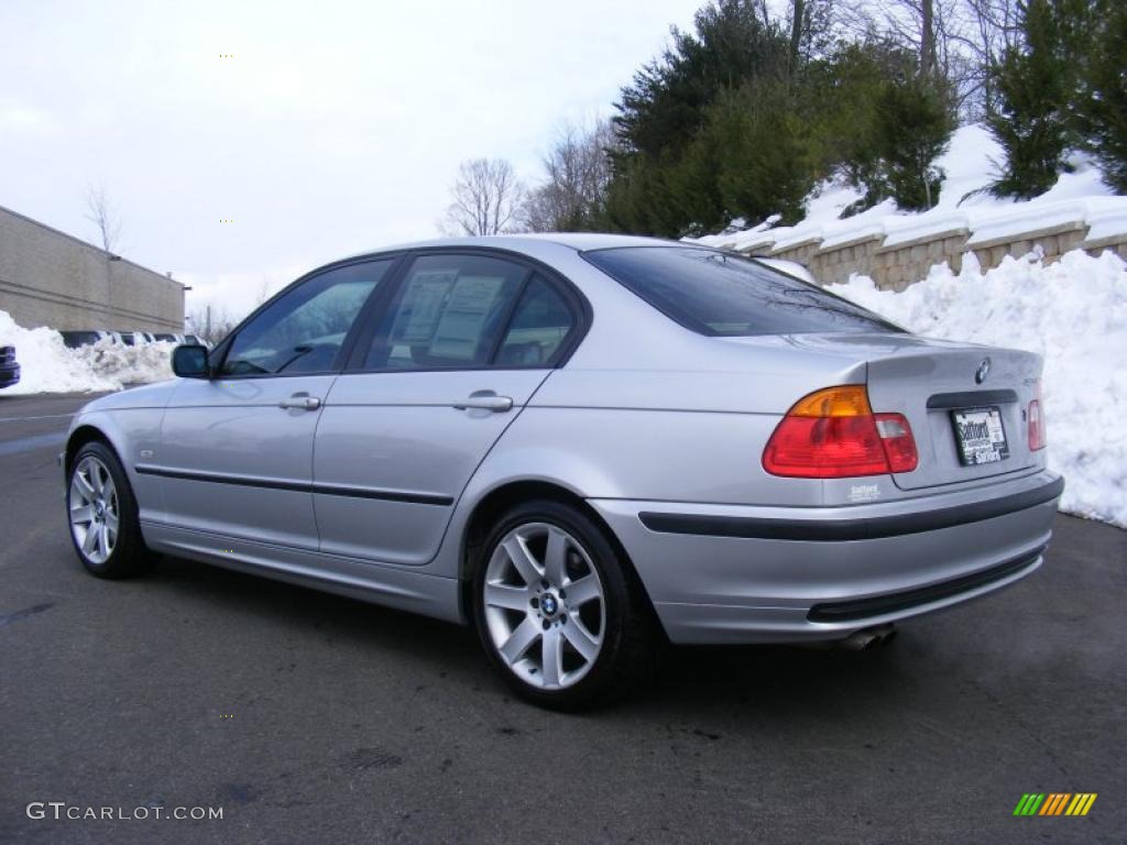 2001 3 Series 325i Sedan - Titanium Silver Metallic / Grey photo #7