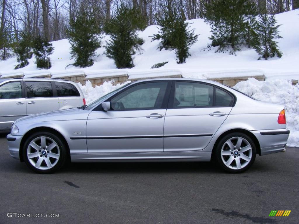 2001 3 Series 325i Sedan - Titanium Silver Metallic / Grey photo #8