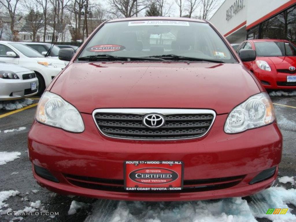 2007 Corolla LE - Impulse Red Pearl / Beige photo #2
