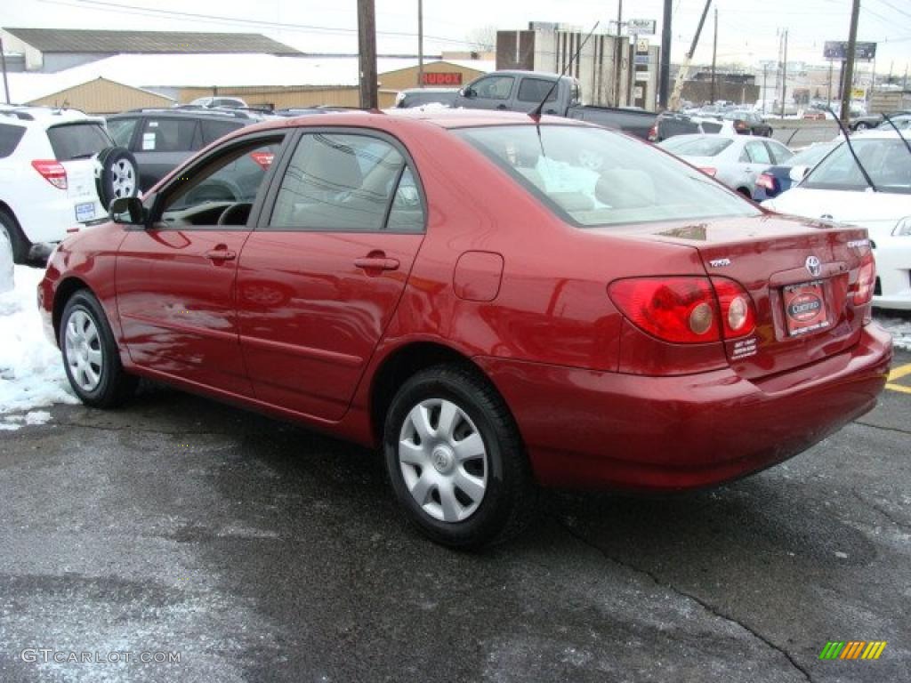 2007 Corolla LE - Impulse Red Pearl / Beige photo #5