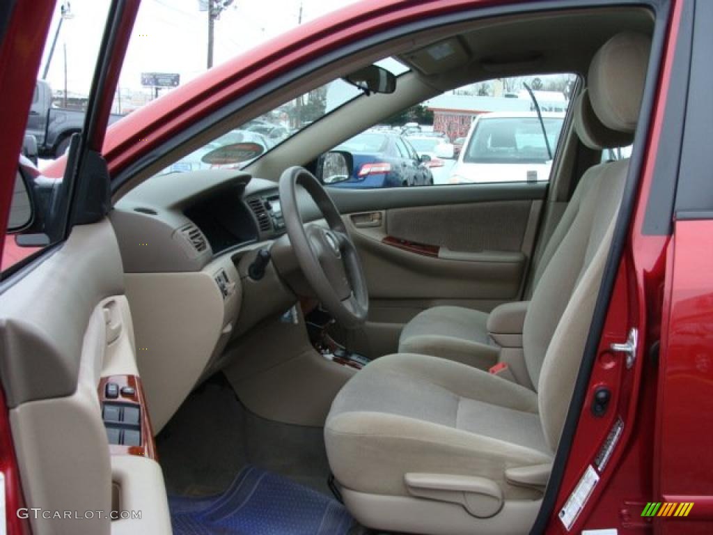 2007 Corolla LE - Impulse Red Pearl / Beige photo #7