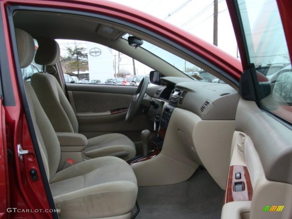 2007 Corolla LE - Impulse Red Pearl / Beige photo #8