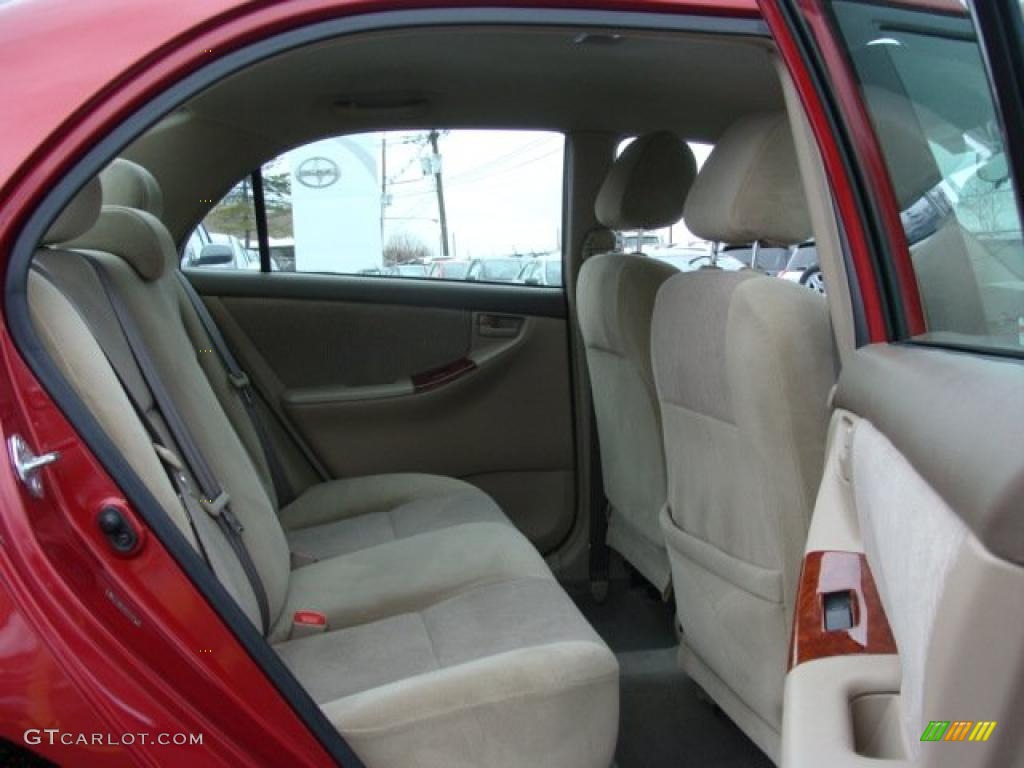 2007 Corolla LE - Impulse Red Pearl / Beige photo #12
