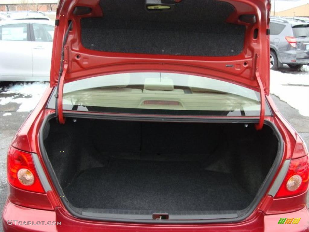 2007 Corolla LE - Impulse Red Pearl / Beige photo #13