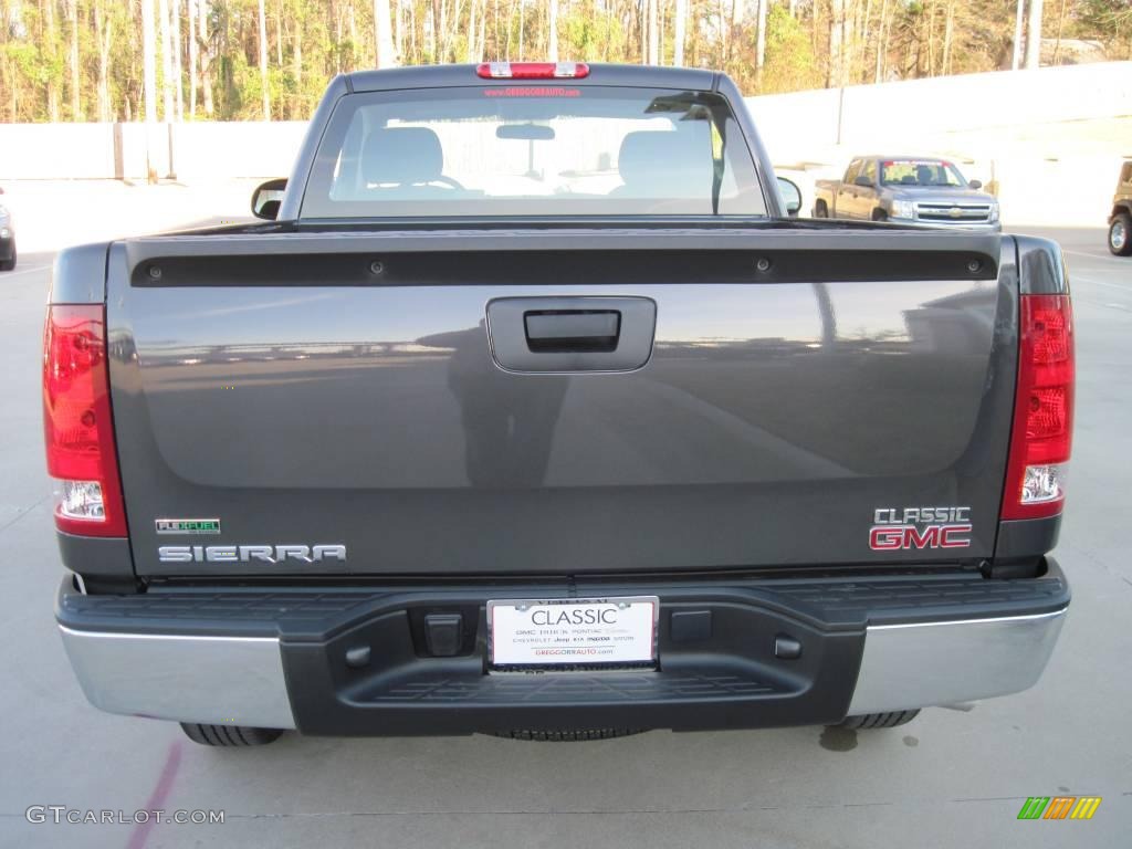 2010 Sierra 1500 Regular Cab 4x4 - Storm Gray Metallic / Dark Titanium photo #6