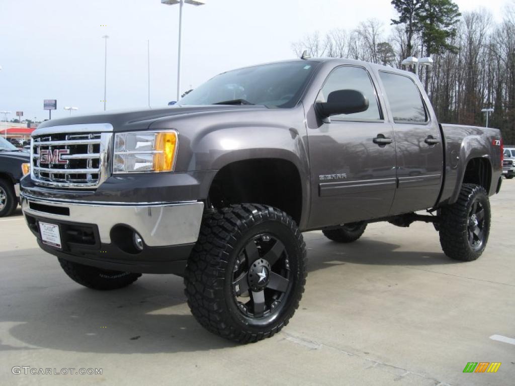 2010 Sierra 1500 SLE Crew Cab 4x4 - Storm Gray Metallic / Dark Titanium/Light Titanium photo #1