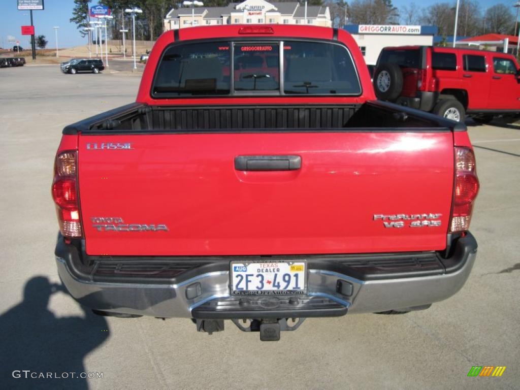 2007 Tacoma V6 SR5 PreRunner Double Cab - Radiant Red / Graphite Gray photo #6