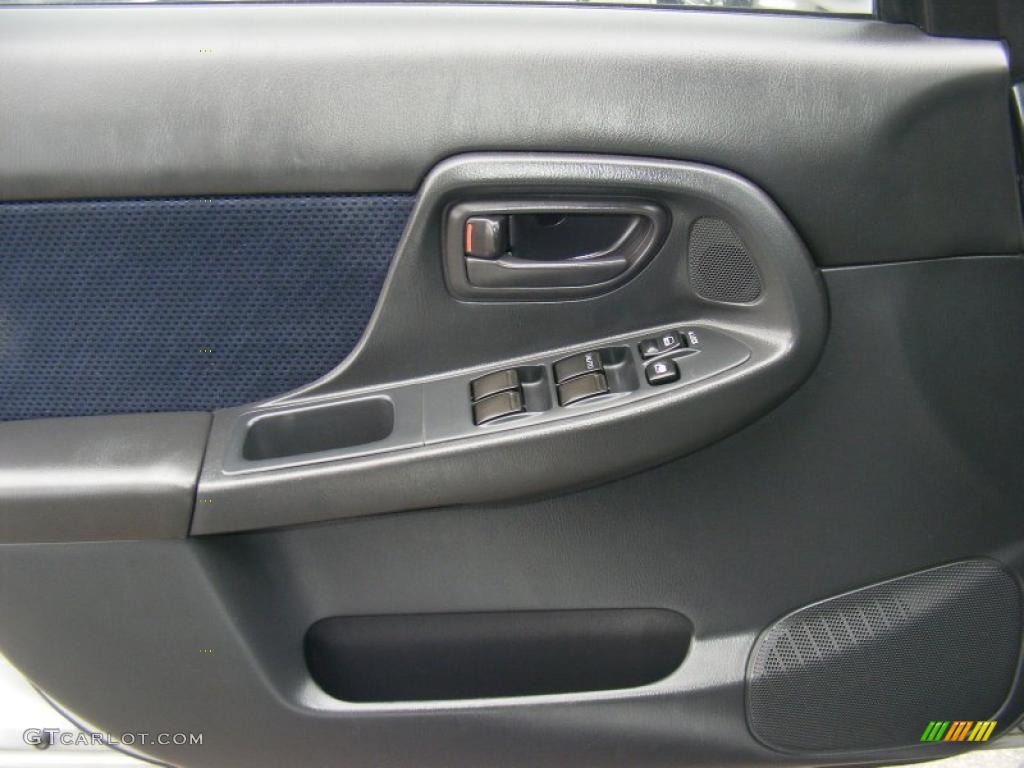 2003 Subaru Impreza WRX Wagon Grey/Blue Door Panel Photo #26011045