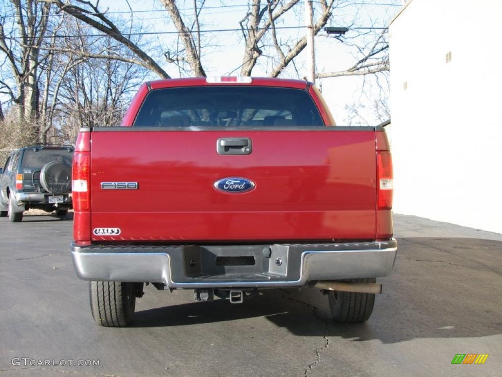 2006 F150 XLT SuperCrew - Dark Toreador Red Metallic / Tan photo #6