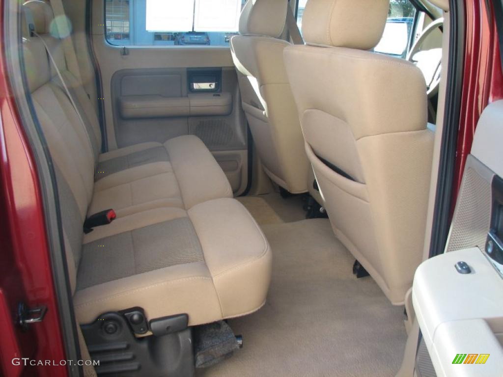2006 F150 XLT SuperCrew - Dark Toreador Red Metallic / Tan photo #9