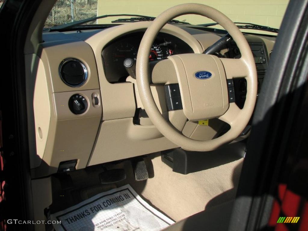 2006 F150 XLT SuperCrew - Dark Toreador Red Metallic / Tan photo #11