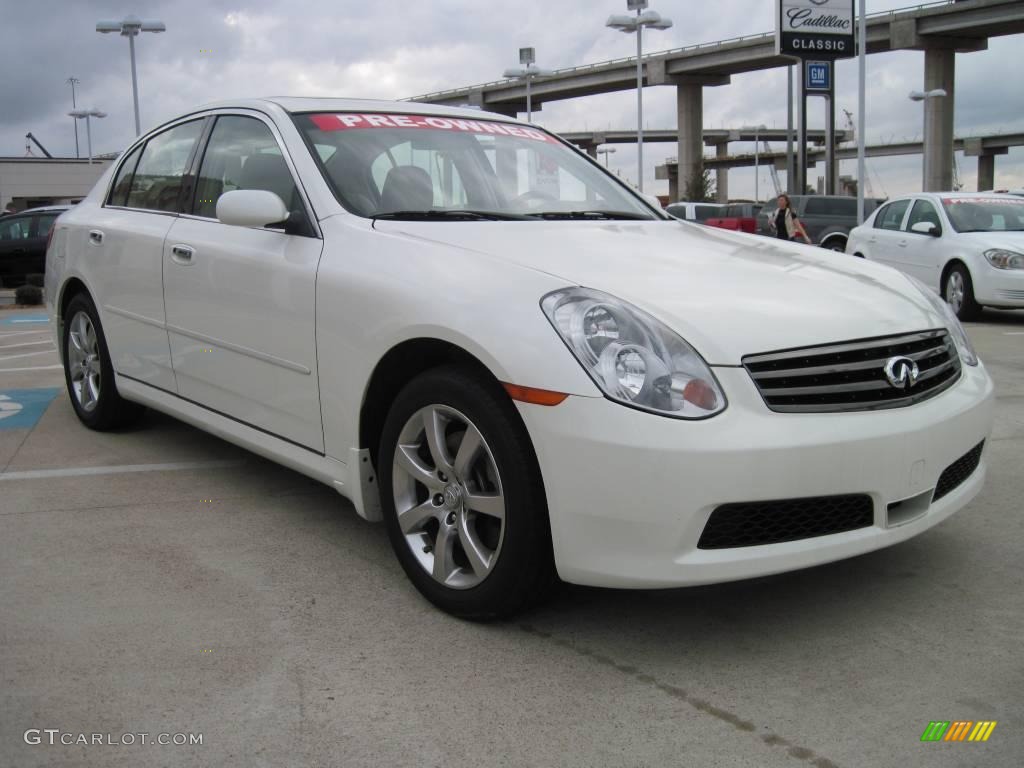 2006 G 35 x Sedan - Ivory White Pearl / Wheat photo #2