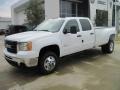 2009 Summit White GMC Sierra 3500HD SLT Crew Cab 4x4 Dually  photo #1