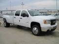 Summit White - Sierra 3500HD SLT Crew Cab 4x4 Dually Photo No. 2