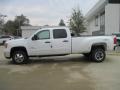 2009 Summit White GMC Sierra 3500HD SLT Crew Cab 4x4 Dually  photo #3