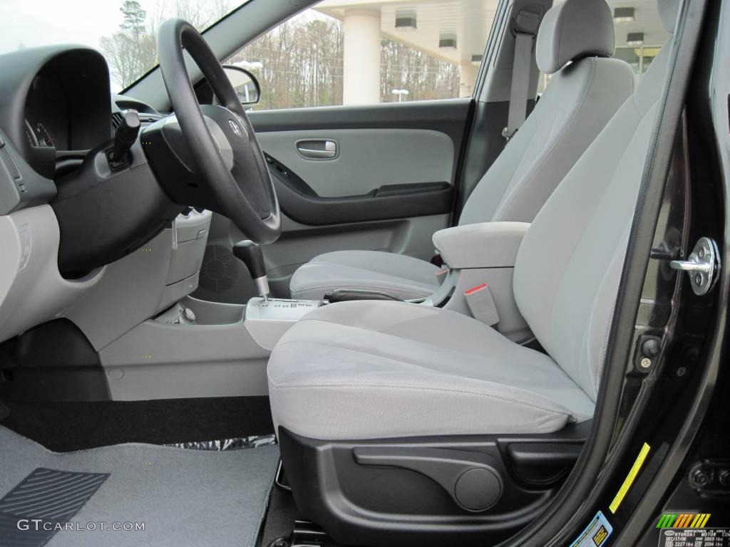 2009 Elantra SE Sedan - Black Pearl / Gray photo #9