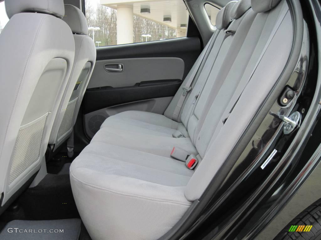 2009 Elantra SE Sedan - Black Pearl / Gray photo #10