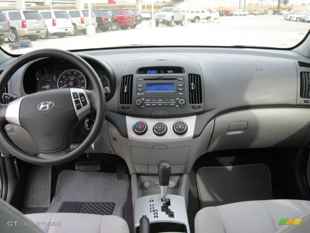 2009 Elantra SE Sedan - Black Pearl / Gray photo #11